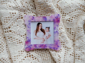 Purple Love Square Fridge Magnet