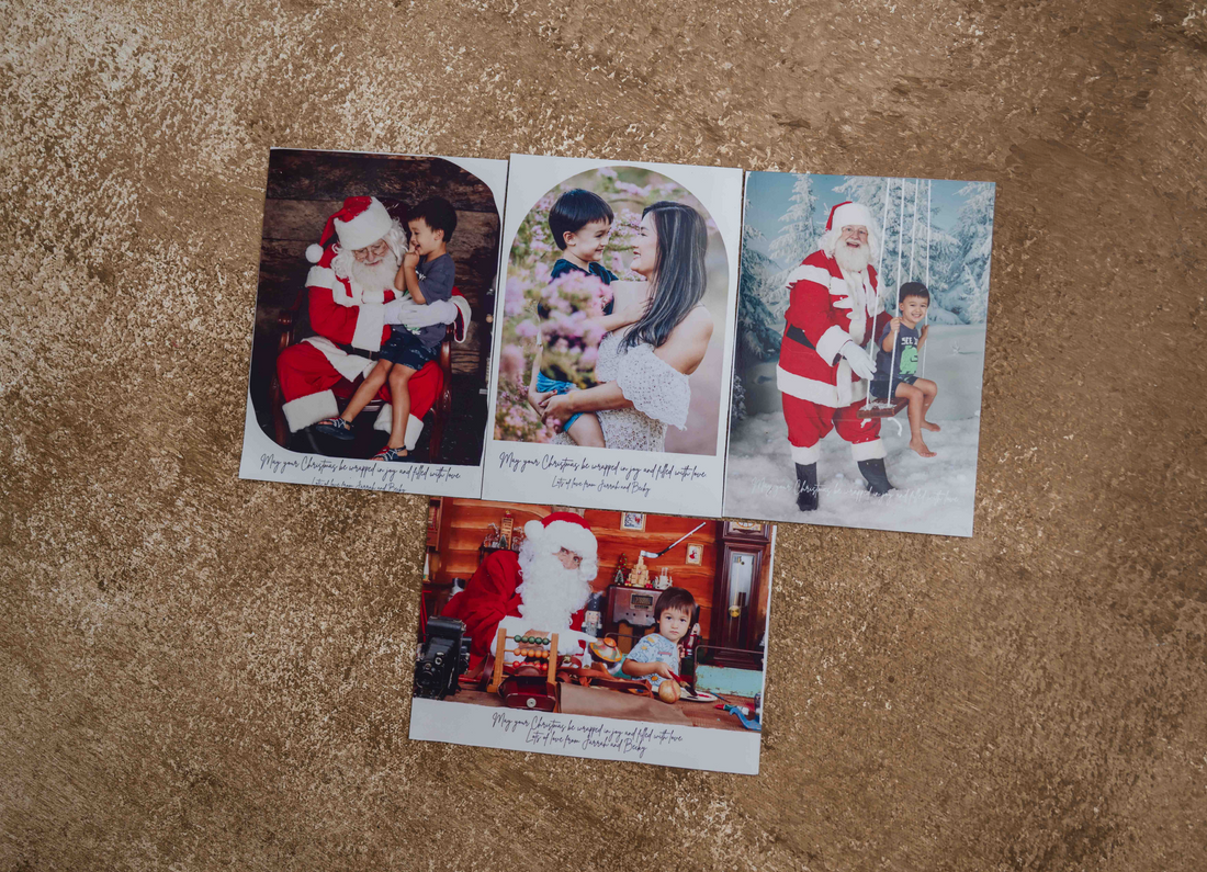 Christmas card photo magnet