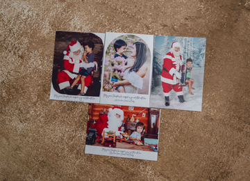 Christmas card photo magnet