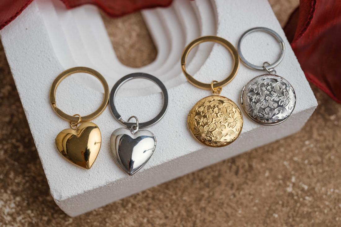 Personalised Stainless Steel Locket Key Ring