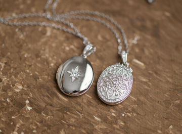 Personal Silver Stone Locket Necklace